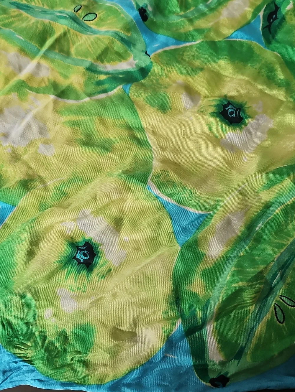 Vintage Echo 20x20 Silk Lime Scarf